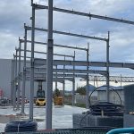 Multilevel steel structure for warehouse