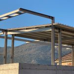 Roof steel structure, solar panel’s structure & sunshade’s structure